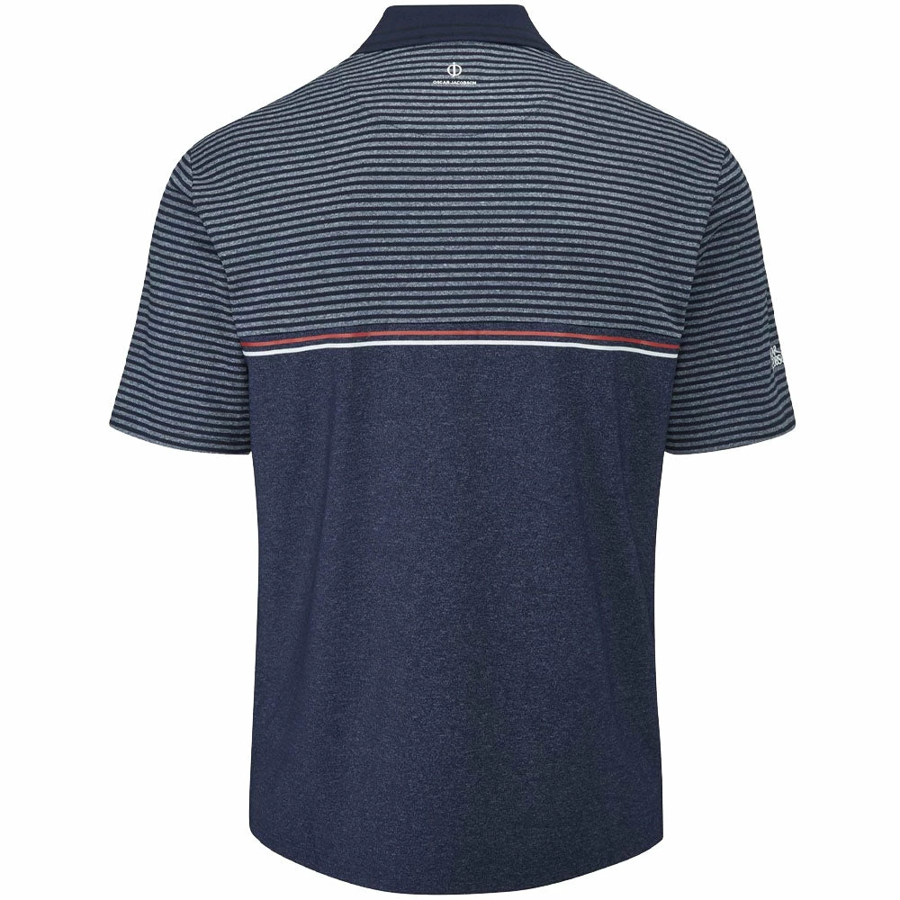 Oscar Jacobson Whitby Polo Shirt - Navy Marl 4 Oscar Jacobson Whitby Polo Shirt - Navy Marl - Image 2
