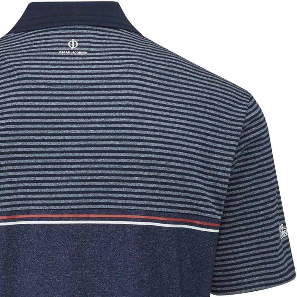 Oscar Jacobson Whitby Polo Shirt - Navy Marl 6 Oscar Jacobson Whitby Polo Shirt - Navy Marl - Image 4