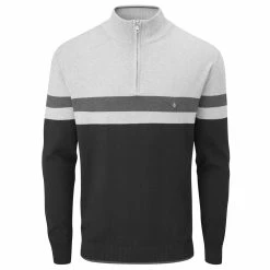 Oscar Jacobson 1/2 Zip Windsor Pin - Black