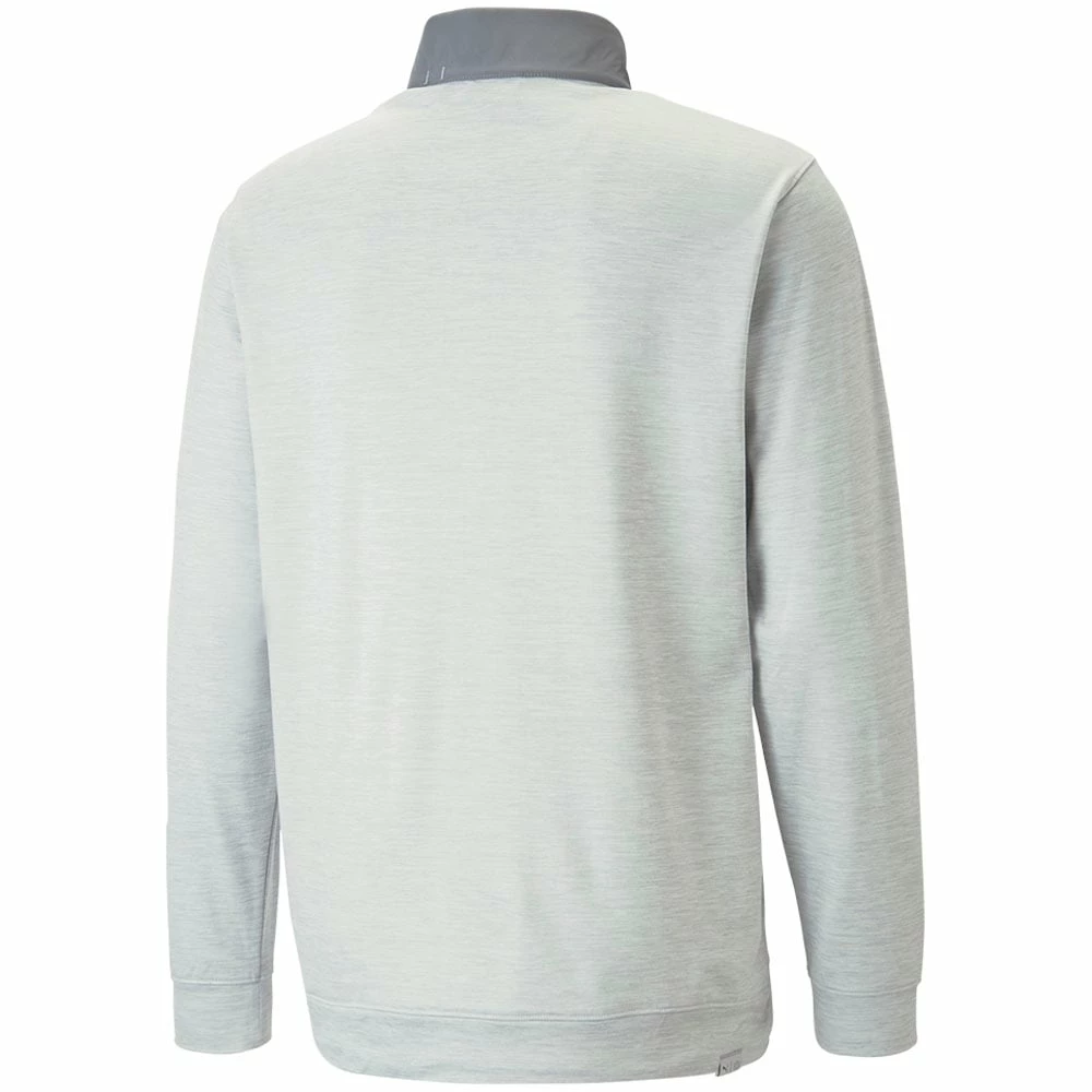 Puma Cloudspun Colour Block 1/4 Zip Pullover - Quiet Shade/High Rise Heather - Image 2