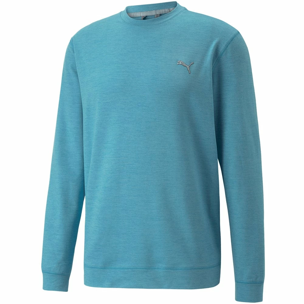 Puma Cloudspun Crewneck Sweater - Dusty Aqua Heather 3 Puma Cloudspun Crewneck Sweater - Dusty Aqua Heather