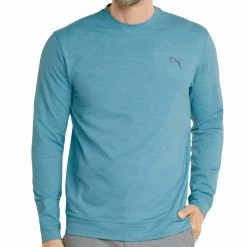 Puma Cloudspun Crewneck Sweater - Dusty Aqua Heather 9 Puma Cloudspun Crewneck Sweater - Dusty Aqua Heather -Golf Clothing Sales Shop puma cloudspun crewneck sweater dusty aqua heather 3