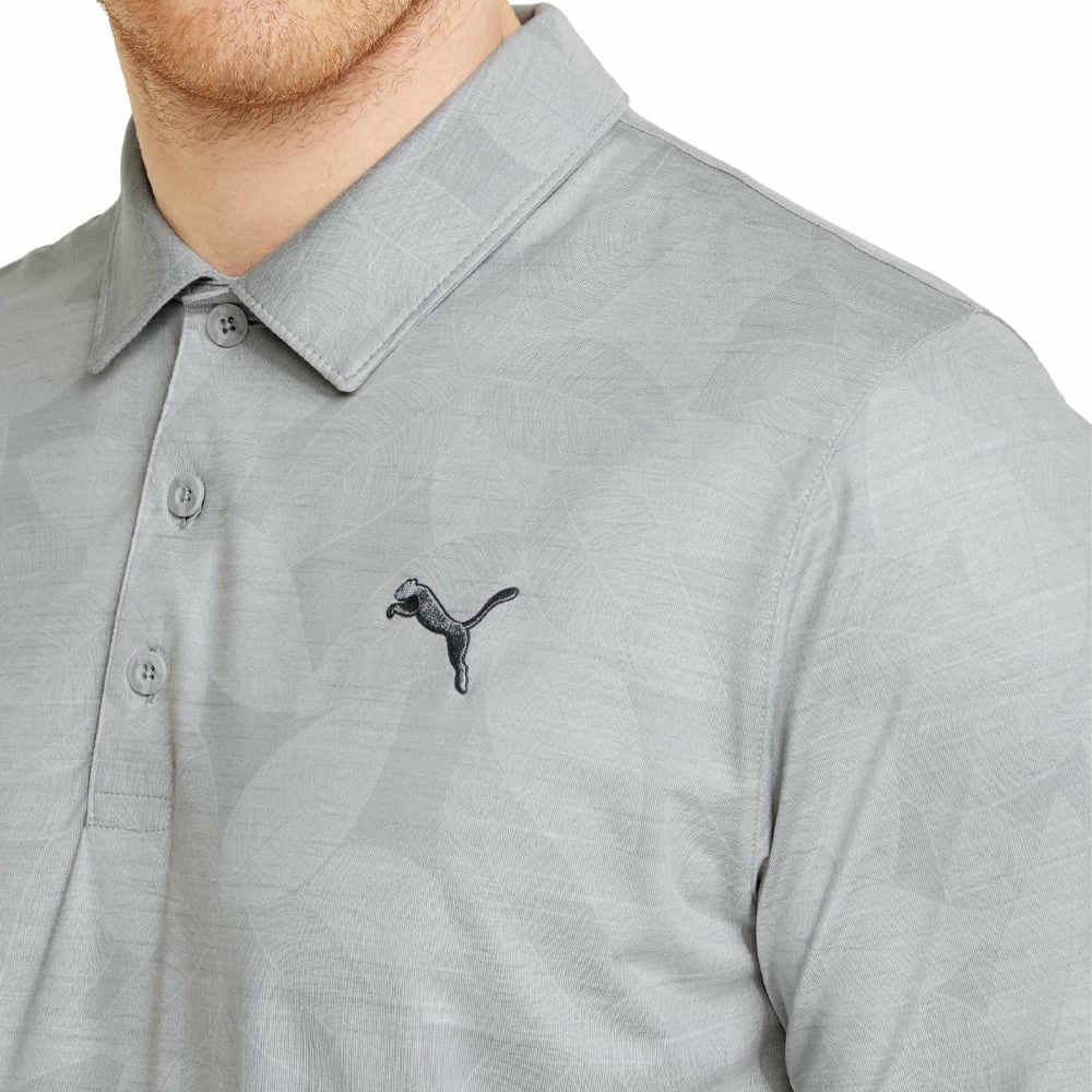 Puma Cloudspun Leaflet Polo Shirt - Quiet Shade Heather 7 Puma Cloudspun Leaflet Polo Shirt - Quiet Shade Heather - Image 5
