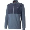 Puma Cloudspun WRMLBL 1/4 Zip Pullover - Navy/Blue -Golf Clothing Sales Shop puma cloudspun wrmlbl 14 zip pullover navyblue 1