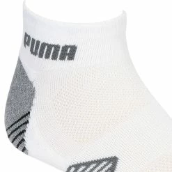 Puma Essential 1/4 Cut Socks (3 Pack) - Bright White -Golf Clothing Sales Shop puma essential quater cut socks bright white 2 2
