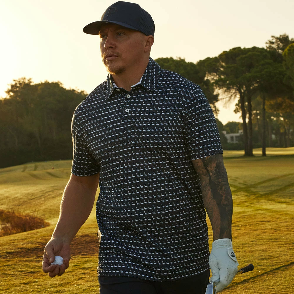 Puma MATTR Flamingo Polo Shirt - Navy Blazer/Bright White 5 Puma MATTR Flamingo Polo Shirt - Navy Blazer/Bright White - Image 3