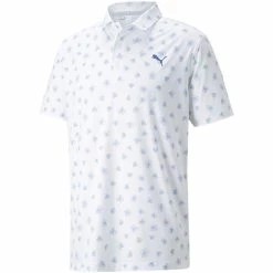 Puma MATTR Spring Polo Shirt - Bright White/Bright Cobalt