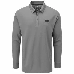 Stuburt Active Long Sleeve Polo Shirt - Dark Grey