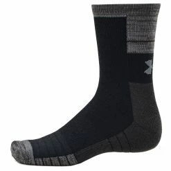 Under Armour Cold Weather Crew Socks (2 Pack) - Black/Pitch Grey -Golf Clothing Sales Shop under armour cold weather crew socks 2 pack 4