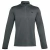 Under Armour Mens Armour Fleece 1/2 Zip - Pitch Grey/Black -Golf Clothing Sales Shop under armour fleece half zip pitch grey black 1