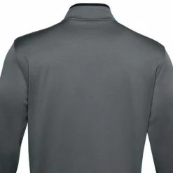 Under Armour Mens Armour Fleece 1/2 Zip - Pitch Grey/Black -Golf Clothing Sales Shop under armour fleece half zip pitch grey black 4