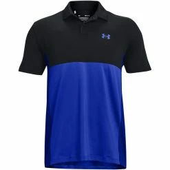 Under Armour Performance Blocked Polo Shirt - Black/Blue