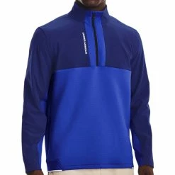 Under Armour Storm Daytona 1/2 Zip Sweater - Versa Blue -Golf Clothing Sales Shop under armour storm daytona half zip sweater versa blue 4