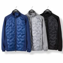 Oscar Jacobson Rushton Hybrid Jacket - Black -Golf Clothing Sales Shop wwg oscar jacobson 314818203 with oj hangers